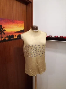 Damen Strickshirt, BiBa by Escada, Größe 3, mit Pailletten - Bild 1 von 5