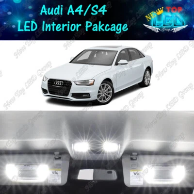 Kit de equipamiento de luces LED interiores blancas para Audi A4 S4 B8 2009-2013 2014 2015 Foto 1 de 4