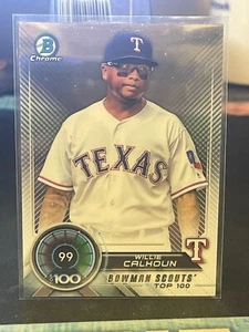 2018 Bowman Chrome Scouts Top 100 #BTP99 Willie Calhoun - Picture 1 of 2