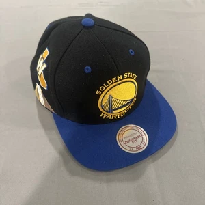 Golden State Warriors Mitchell & Ness Snapback Mütze Kappe blau schwarze Krempe neu ohne Etikett - Bild 1 von 8