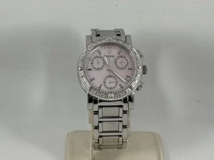 Women's Bulova Chronograph Diamond Bezel 96R47 30mm - Fully Functional - Picture 1 of 5