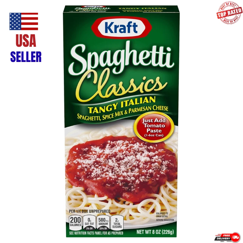 Kraft Spaghetti Classics Tangy Italiano Fácil Pasta Comida con Espagueti Especias M... Foto 1 de 4