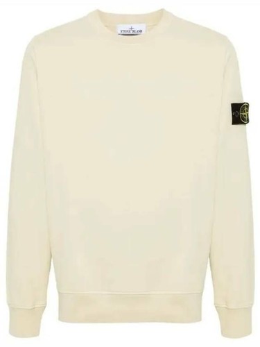 Felpa girocollo Stone Island in pile di cotone vestibilità regolare 801563051 V0091