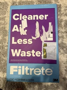 3M Filtrete Allergen Filter 16x25x4 Merv 12 2 Filters + Frame NIB - Picture 1 of 2