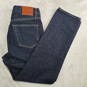 Flint and Tinder Selvedge Straight Fit Raw Denim Jeans Mens 32x32 Made in USA - Picture 1 of 12