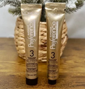 2 Loreal Superior Preference Conditioner 3 Color Shine Protect 1.86 oz Tubes - Picture 1 of 5