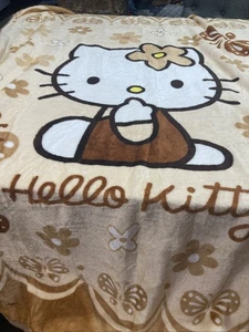 💞Manta de felpa bronceada Hello Kitty 40x50 - Imagen 1 de 2