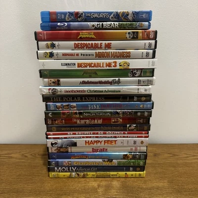 Lot of 22 Kids Family DVD Movies - Despicable Me, Kung Fu Panda + MORE Foto 1 de 4