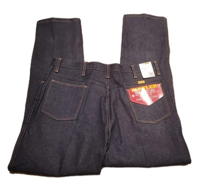 Vtg 80's Deadstock NWT Rustler Mens Jeans 38x32 Workwear Straight Denim USA Made - Image 1 of 4
