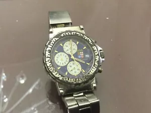 FRANCHI MENOTTI NAVY MILITARY WATCH.MADE IN ITALY.CHRONO QUARTZ.BLUE DIAL. - Picture 1 of 4