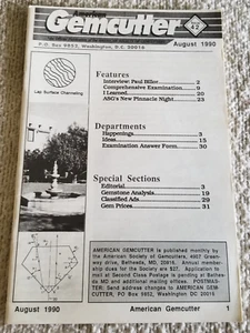 American Society Of Gemcutters Monthly Publication - Issue 42 - August 1990 - Picture 1 of 7