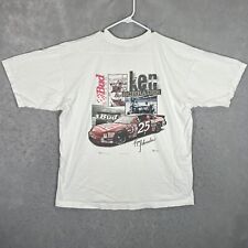 A1 Vintage 90s Bud Ken Schrader Nascar Racing Car T Shirt Adult XL White Mens