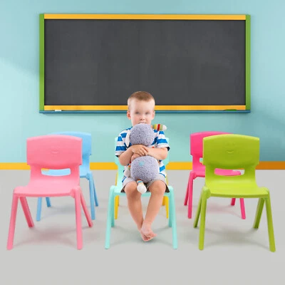 For Kindergarten Kid 6 Pack 11.02x20.87" Plastic Colorful Stackable School Chair - Image 1 of 4