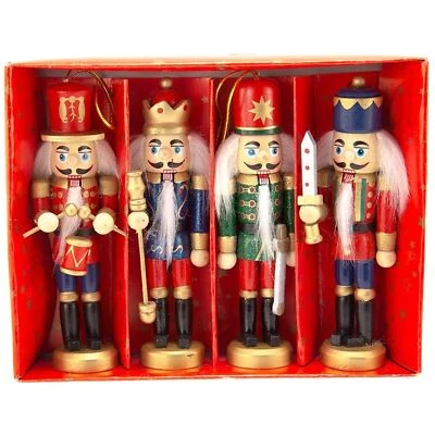 Adornos Cascanueces de Madera Kurt Adler, 5" (Juego de 4) Foto 1 de 4