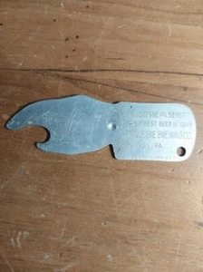 1930s Vintage DUQUESNE BREWING PITTSBURGH PA PILSENER Bottle Opener Hand Barware - Picture 1 of 3