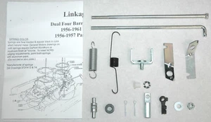 1956-61 Corvette & Chevy kit de enlace Carter WCFB doble quads - nuevo con resortes brkts - Imagen 1 de 1