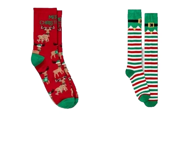 Wondershop Christmas Women's sock knee High Fuzzy 1 Pair Size 4-10