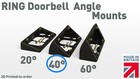 Wedge Mount for Ring Battery Video Doorbell (& Plus & Pro) 20° 40° 60° Angles