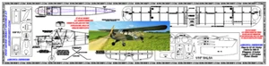 RC Flugzeug Pläne GEDRUCKT: Aeronca Defender 18" Spannweite - Bild 1 von 1