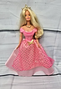 VINTAGE Barbie Princess- Pink Dress, Tiara, Bracelet, Ring, Earrings - Picture 1 of 9