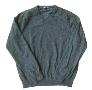 J. Crew 100% Merinowolle V-Neck Pullover Sweater, Charcol Gray, L - Bild 1 von 4