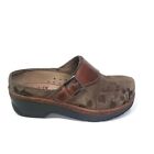 Klogs Embroidered Austin Clogs Women's Size 7.5 Brown