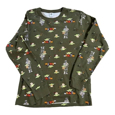 星球大战汉娜·安德森男式睡衣上衣绿色套衫曼达洛人宝宝尤达 XL — 第 1/4 张图片