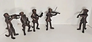 5 Piece Musical Monkey Orchestra Set by Gatco in Brass/Bronze? - Picture 1 of 12