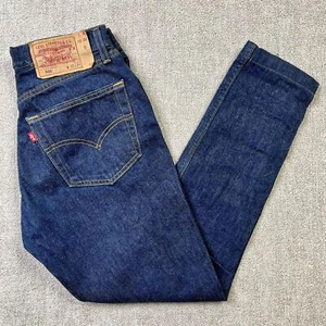 Jeans Levi's 501 ajustados ajustados vintage desgastados botón mosca lavado oscuro 32x34 - Imagen 1 de 7