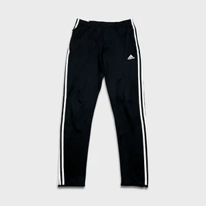 Pantalones de chándal Adidas para hombre medianos negros rayas deletrear entrenamiento atlético jogger - Imagen 1 de 11