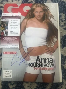 Anna Kournikova Signed GQ Magazine JSA Auto Tennis Free Shipping - Picture 1 of 1