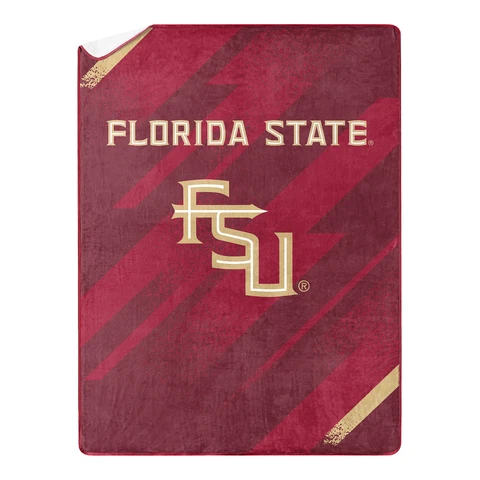 Northwest NCAA Florida State Seminoles Silk Touch Sherpa Throw Blanket, 60"X80" Cover