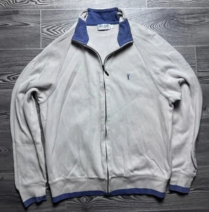 Yves Saint Laurent Logo Zip Sweatshirt Vintage YSL SIZE L - Picture 1 of 12