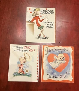 Konvolut 3 Vintage Valentinskarten 1940’s - Bild 1 von 5