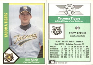 Troy Afenir 1990 CMC Tacoma Tigers #22 RC Card *AutographDen* Tacoma Tigers - Picture 1 of 1