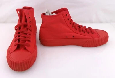 PF Flyers Shoes Center Hi Mono Red Sneaker Mismatched 8/9 - Image 1 of 4