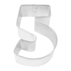 Nummer 5 Ausstecher 3" Metall Kinder Name Sandwich Geburtstag Party Leckereien - Bild 1 von 7