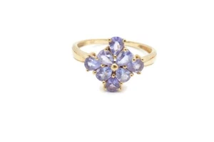 10k Yellow Gold Iolite Ring Size 8.25 - Picture 1 of 13