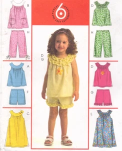 McCall's 5568 ~ Kleinkinder/Kinder Tops, Kleider, Shorts und Capri Hose 1-2-3 - Bild 1 von 6