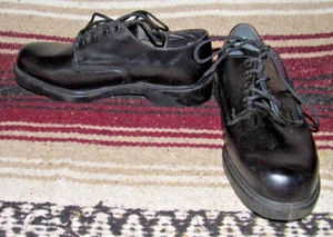 Mens Vintage Wolverine Oxfords Lace Up Black Leather Shoes 8.5 EEE NEW in Box - Picture 1 of 7
