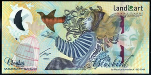 HYBRID Test Note Landqart - Bluebird intaglio Specimen with clear window - Picture 1 of 2