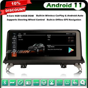 10.25” CarPlay Android 11 Autoradio GPS BMW X5 E70 X6 E71 CIC IPS WiFi DAB+ 64GO - Imagen 1 de 12