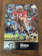 1997 Upper Deck Legends Autographs #AL81 John Brodie ON CARD Auto 49ers