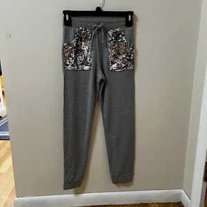 Neon Soul Gray Sweatpants with sequin pockets- Girls Size M 10/12- NWT - Picture 1 of 6