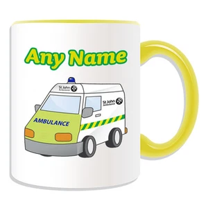 Personalisiertes Geschenk St. John Krankenwagen Becher Geldbox Tasse NHS Sanitäter Krankenhaus 999 - Bild 1 von 20
