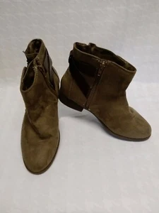 JOE BOXER August Taupe & Brown Suede-look Ankle Boots. Size 6 - Picture 1 of 12