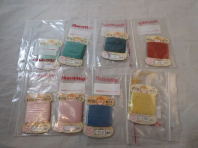 K.N.K Silk in Individual Floss-A-Way Bags  Asst Colors Lot of 8 NEW         F188 - Image 1 of 3