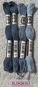 DMC Retours Mat Cotton Floss No. 4 4 Skeins 5 Ply Shades of Blue - Picture 1 of 4