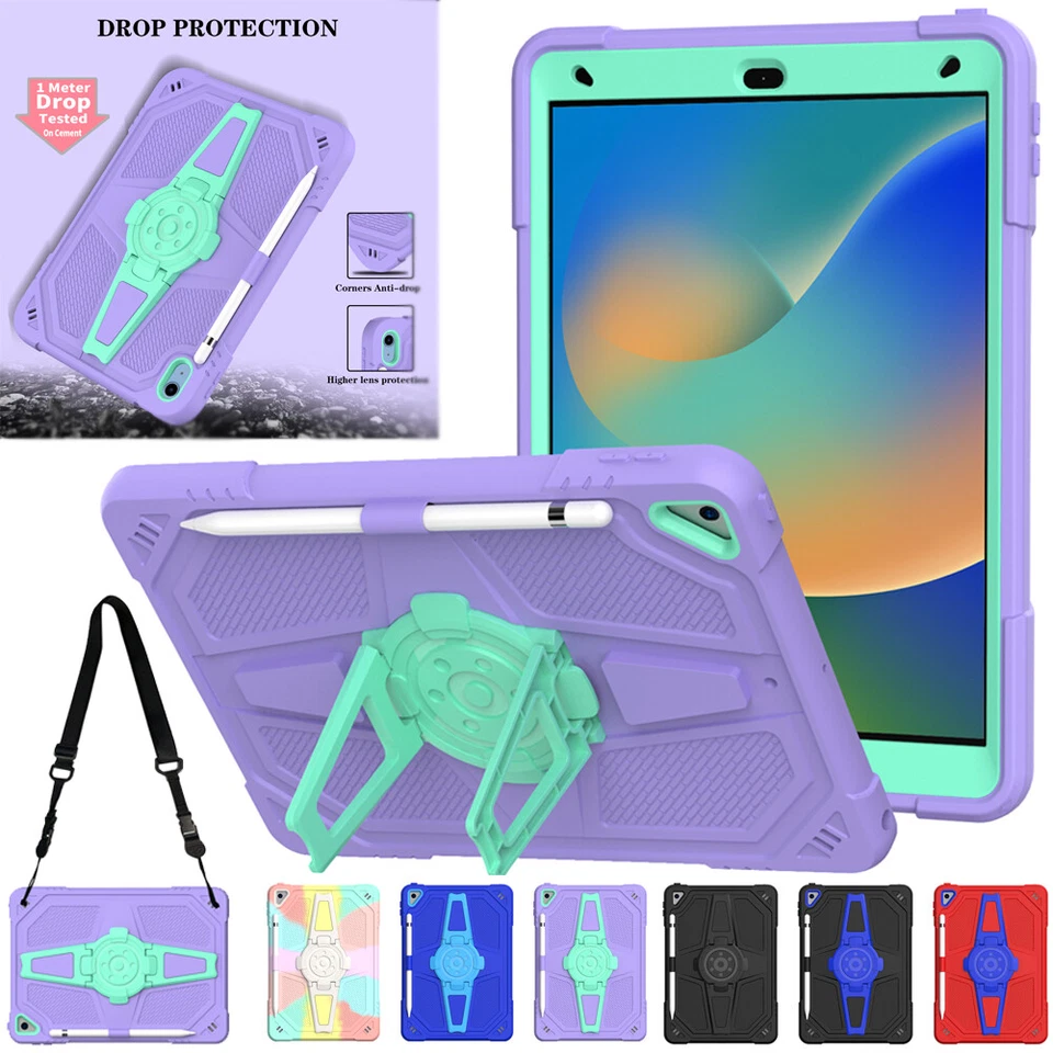 Funda con soporte a prueba de golpes para niños para iPad 7º 8º 9º 10º Gen y (Modelo A16) Regalo para niños Foto 1 de 4