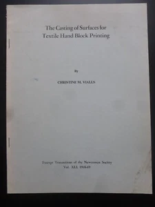 The CASTING of SURFACES for TEXTILE HAND BLOCK PRINTING by Christine M. Vialls - Bild 1 von 10